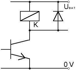 Transistor als Schalter mit Freilaufdiode